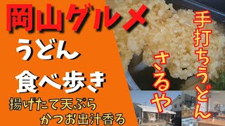 【岡山グルメ】パチパチ音がする揚げたて天ぷら〜手打ちうどん さるや〜真備町