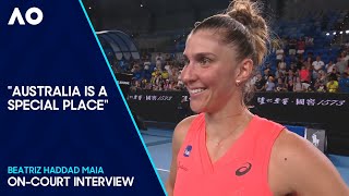 Beatriz Haddad Maia On-Court Interview | Australian Open 2024 First Round