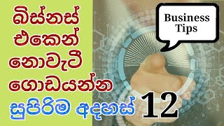 The Most Successful Way To Start A Business /බිස්නස් එක‍ෙන් න‍ොවැටී ග‍ොඩයන්න සුපිරිම අදහස් 12