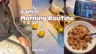 🌤️4am Morning Routine + Study Vlog📚Living alone🧸Bangladesh🇧🇩 Study motivation🌷