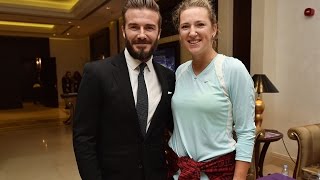 Victoria Azarenka Meets David Beckham In Doha