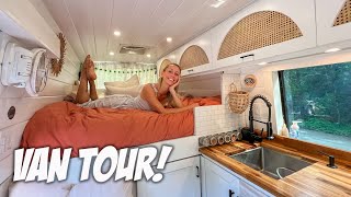VAN TOUR | Sprinter Van Converted Into Beautiful Off-Grid Tiny Home for VAN LIFE