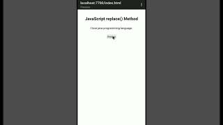Javascript replace() Method #short #shorts #trending