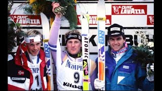 Rudi Nierlich wins slalom (Kitzbühel 1990)