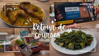 RETOUR DE COURSES🛒|علاش غبرت عليكم؟وصفة خطيرة بالروز و الدجاج كاتجي بنييينة😋