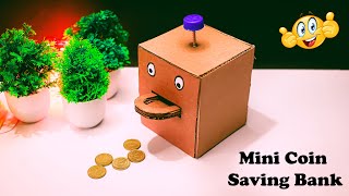 How To Make A Coin Bank From Cardboard | Easy & Awesome Cardboard Project | Mini Coin Saving Bank