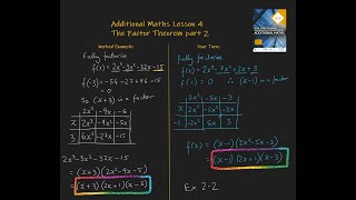4. Factor Theorem. Additional Maths OCR FSMQ