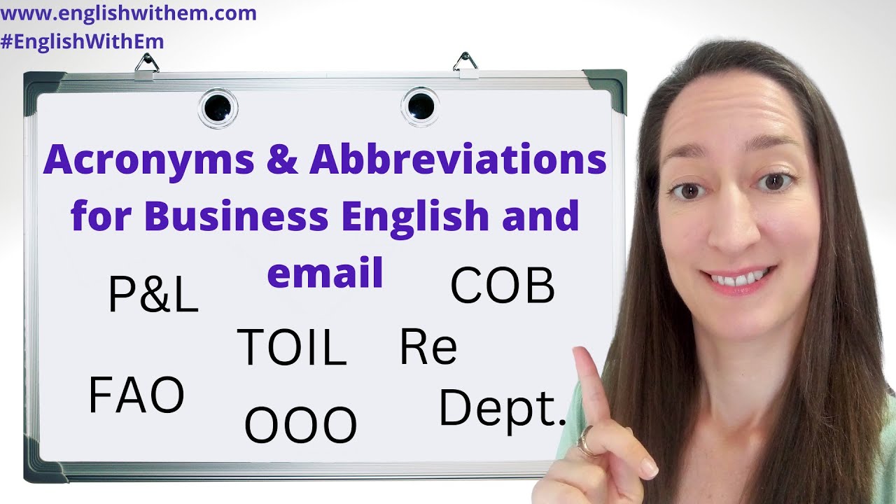 Acronyms And Abbreviations For Business English And Email [English ...