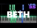 Beth - Kiss - INTERMEDIATE Piano Tutorial