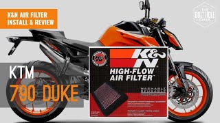 Installation & Review of K&N Performance Air Filter on KTM Duke 790