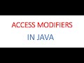 Access Modifiers In Java