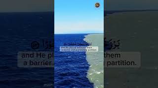 🔴QURAN MIRACLES ✨//Quran about meeting point of two seas//Quranic seas//#islam #quranmiracles