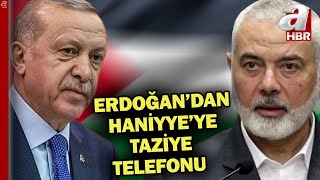 Başkan Erdoğan'dan, İsrail saldırılarında 3 oğlunu kaybeden Haniyye'ye taziye telefonu | A Haber