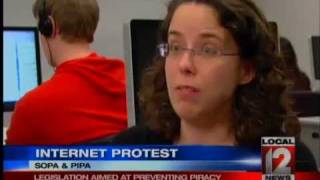 Speaking on SOPA on Cincinnati Local 12 (WKRC)