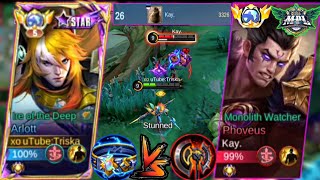 GLOBAL ARLOTT VS MPL PLAYER GLOBAL PHOVEUS !! ~ ARLOTT BEST BUILD SEASON 35 | MLBB