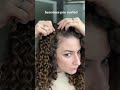 Curly hair clip in extensions try-on