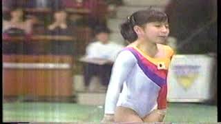 和田佐和子（日本）床運動「ボイジャー」1983中日カップ東京大会