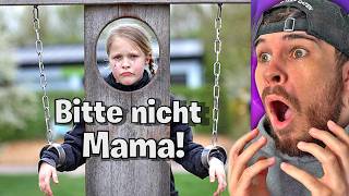 Eltern KETTEN Kinder mit HANDSCHELLEN fest