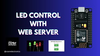 LEDs Control with Web Server using NodeMCU/ ESP8266 💡 #cosmelectronics #nodemcuesp8266 #electronics