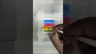 oil pastel colourful drawing#youtubeshorts#drawingshorts#shorts#oil_pastel_scenery_drawing