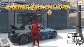 I Earned $2.5 Million in GTA 5 Grand RP | $100 Million Challenge in GTA 5 Grand RP