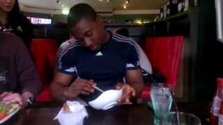 Louis simms Kamikaze Chicken wing Challenge at Champs sheffield