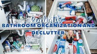 🛁 BATHROOM ORGANIZATION AND DECLUTTER | CLEANING MOTIVATION