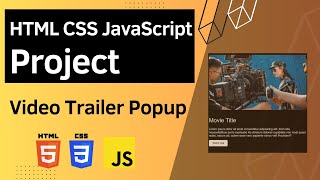 HTML CSS JavaScript project - Video Trailer Popup