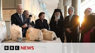 Vatican returns ancient Parthenon sculptures to Greece - BBC News