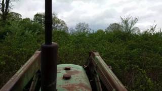 John Deere 390 flail mower test in thick briars