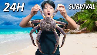 NTN - Sinh Tồn Trên Đảo Hoang Bắt Được Cua Alaska (24H Solo Survival Catching King Crabs)