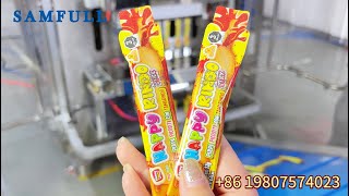 Samfull irregular shape liquid stick pack machine for chocolate jam fruit jam