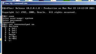 ORACLE#plsql#addition of two number using user input