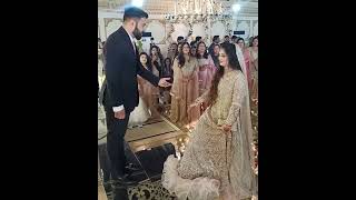 Beautiful Bride and Groom Engagement Ceremony😍❤️    Pakistani Wedding    #shorts #wedding #pakistan