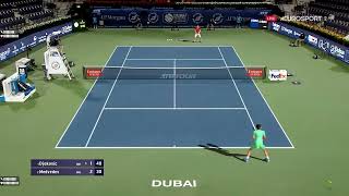 Novak Djokovic vs Medvedev | Dubai Open 2023 Semi Final ATP || Tennis Elbow 2013 game mod PC