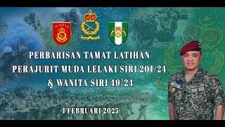 ((SIARAN LANGSUNG))  PERBARISAN TAMAT LATIHAN PERAJURIT MUDA LELAKI DAN WANITA SIRI 201/49 2024.