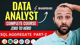 Data Analyst Tutorial #20 SQL Aggregate Functions COUNT, AVG, SUM, MIN, MAX with Real-Life Examples