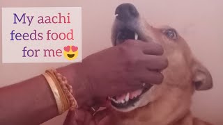 When my aachi feeds food☺️