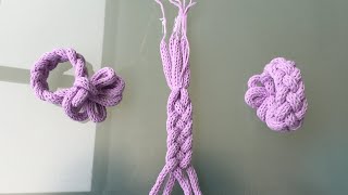 Anleitung Flechten mit 4 Strängen / Strickschläuchen / Fäden / Bändern