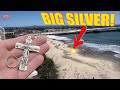 I Found BIG SILVER Metal Detecting a ‘Hunted Out’ Beach!!