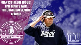 New York Giants | Live Giants Talk- Giants FIRE Joe Judge! HC Search Underway