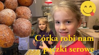 Robimy pączki serowe.Pierwszy film i samodzielne gotowanie córki.