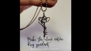 Create this DIY how to wire wrap simple Elven Nature Key pendant with @zd_artisan_jewelry Instagram