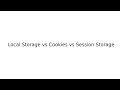 What is the difference between Local Storage, Cookies and Session Storage? - Basic Details