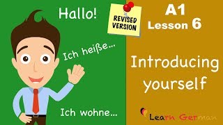 A1 - Lesson 6 | sich vorstellen | introducing yourself  in German | Learn German