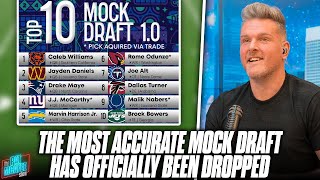 The Most Accurate Mock Draft Has Officially Been Released & Has Some SHOCKERS | Pat McAfee Reacts