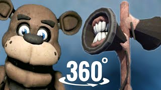 360° Video | Siren Head vs Freddy's FNAF VR themed 3D Roller Coaster