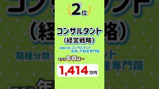 【2021年最新】TOP5年収ランキング！【職種別】 #Shorts