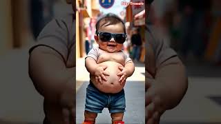 Cute baby with cute belly 🤭 #babyshorts #cute #foryou #babysayingiloveyou #viralvideo #babyootd