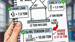 Rigging Math Made SimpleSling Tension at 45° LiftingBeam Lifting Calculations Every Rigger Must Know